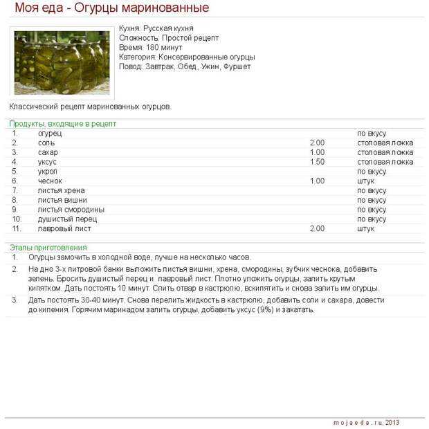 20 простых и вкусных рецептов маринованных огурцов