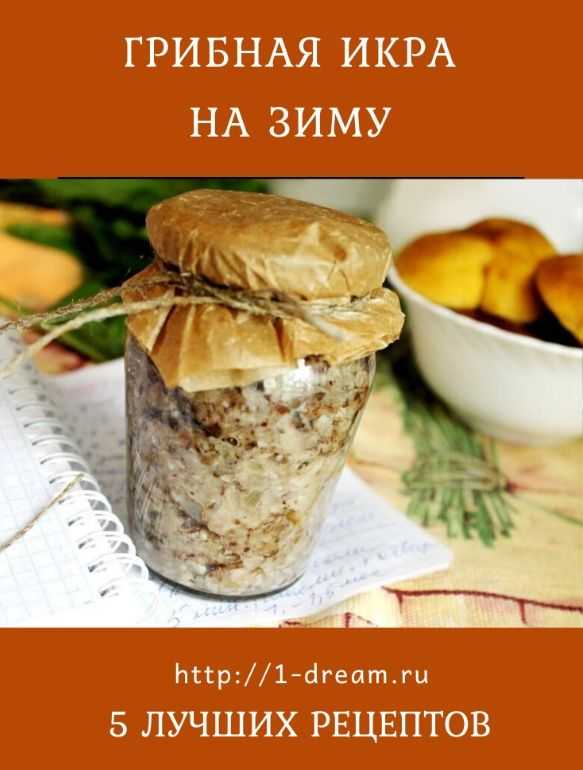 Грибная икра - рецепты вкусной закуски приготовленной в дома