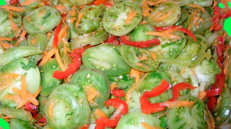 Салат из зеленых помидор на зиму — рецепты с фото пальчики оближешь
