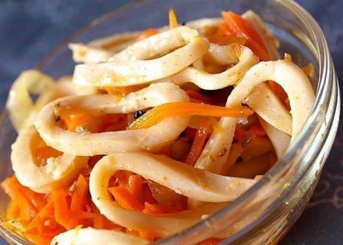 Кальмары по корейски с морковью маринованные рецепт с фото пошагово и видео - 1000.menu