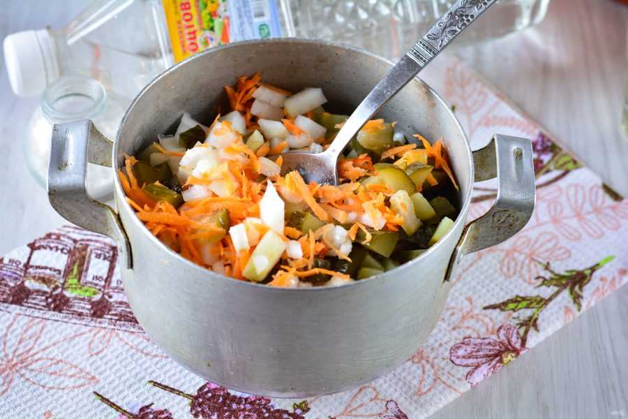 Салат с перловкой и овощами на зиму: пошаговый рецепт с фото
