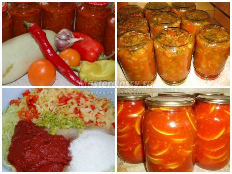 Тещин язык из кабачков на зиму: рецепты с помидорами и перцем, с томатной пастой