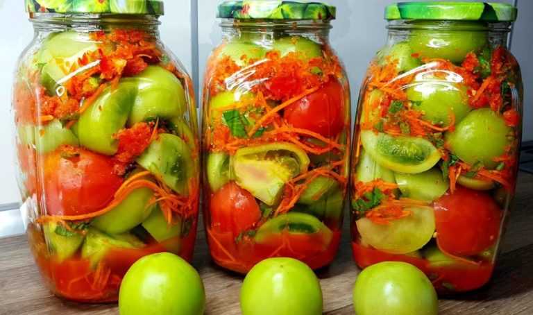Салат из зеленых помидор на зиму — 10 простых рецептов