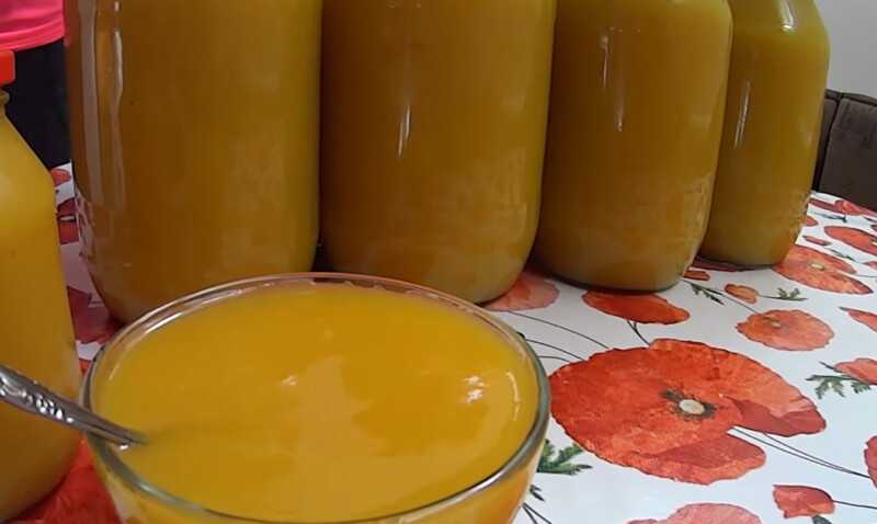 Тыквенный сок с апельсинами на зиму