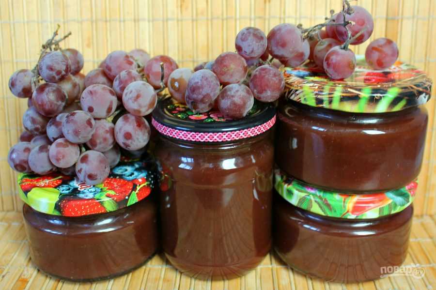 Варенье из винограда - пошаговые рецепты приготовления из красных или белых сортов с фото