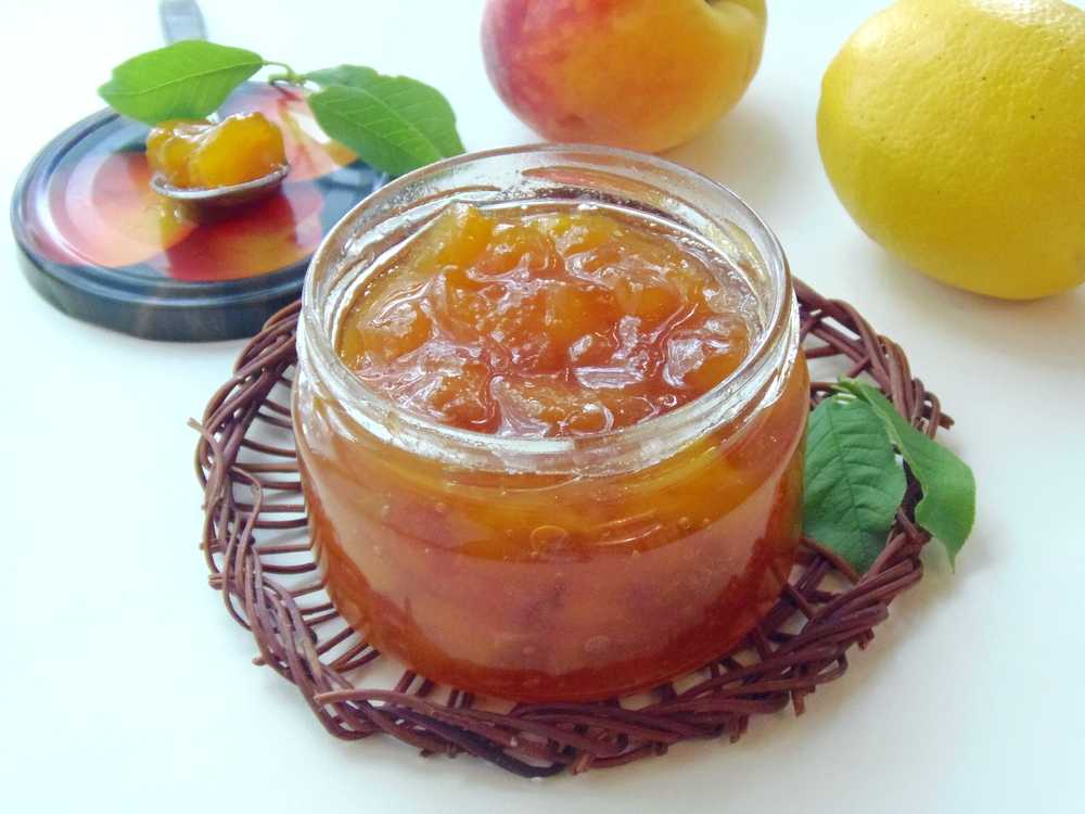 Варенье из персиков дольками «пятиминутка» без воды с лимоном - рецепт с фото пошагово