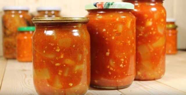 Кабачки в томатном соусе на зиму пошаговый рецепт