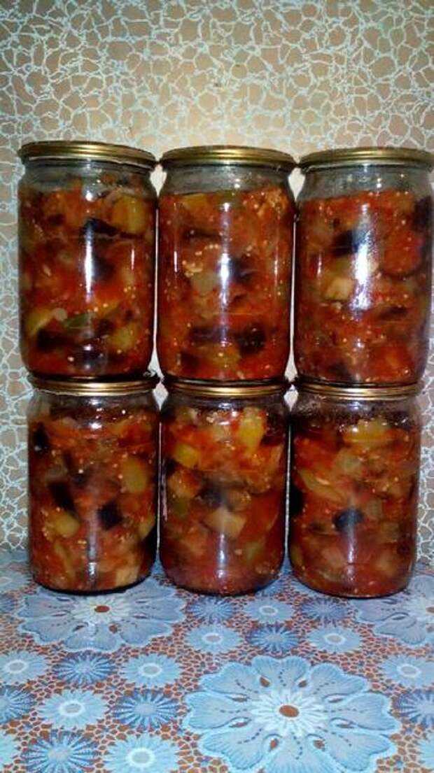 Салат из баклажанов с помидорами на зиму — 5 простых рецептов