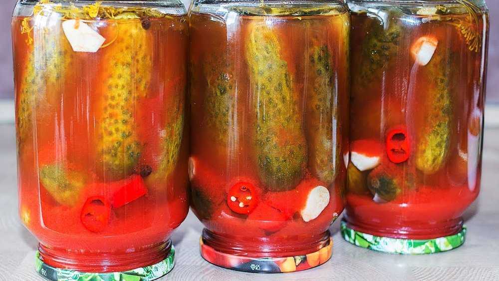 Огурцы в томате на зиму — 6 обалденных рецептов в банках