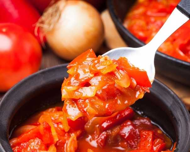 Лечо из болгарского перца с томатной пастой - рецепты на зиму по домашнему