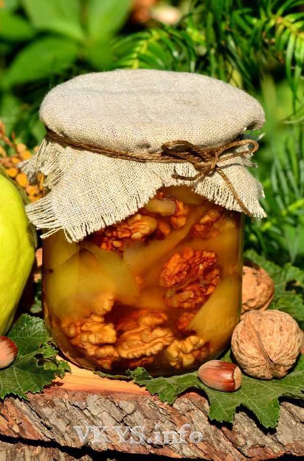 Варенье из айвы с грецкими орехами: рецепт приготовления