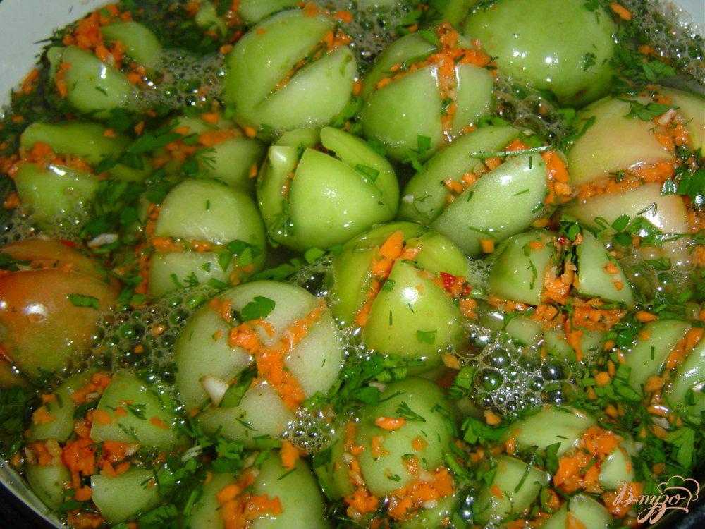 Квашеные зеленые помидоры с чесноком на зиму рецепт с фото - 1000.menu