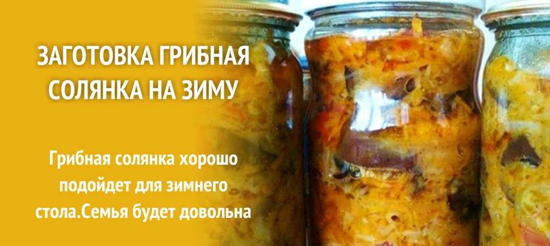 Грибная солянка с капустой на зиму — самый вкусный рецепт