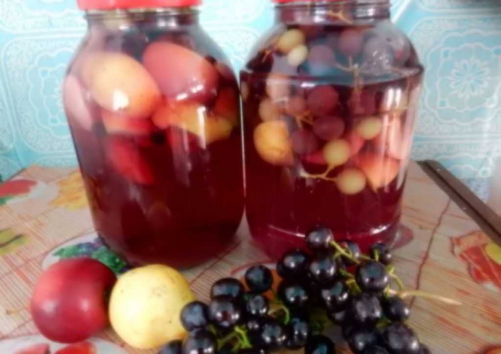 Компот из винограда на зиму — 10 рецептов в 3-х литровой банке