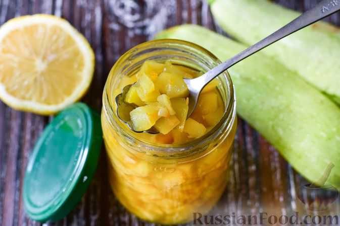 Варенье из кабачков с лимоном: рецепт на зиму с фото пошагово