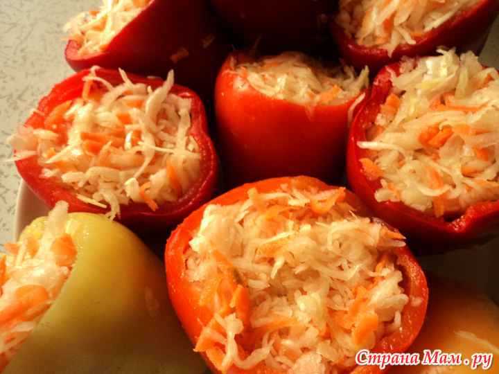 Перец, фаршированный на зиму капустой – 10 рецептов