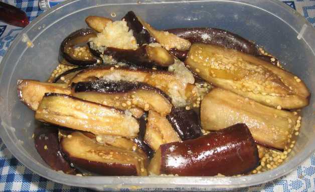 Закуска из баклажанов в медовом маринаде, рецепт с фото