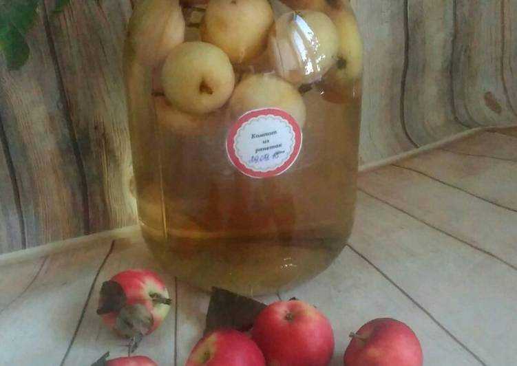 Компот из яблок на зиму пошаговый рецепт