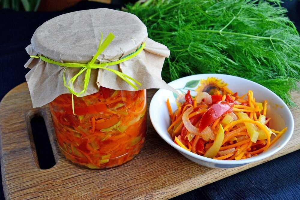 Как приготовить овощной салат на зиму из кабачка с помидорами и луком : поиск по ингредиентам, советы, отзывы, пошаговые фото, подсчет калорий, изменение порций, похожие рецепты