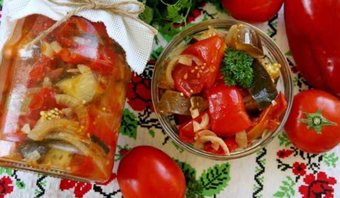 Салат десятка - приготовление из баклажан на зиму пошагово с фото
