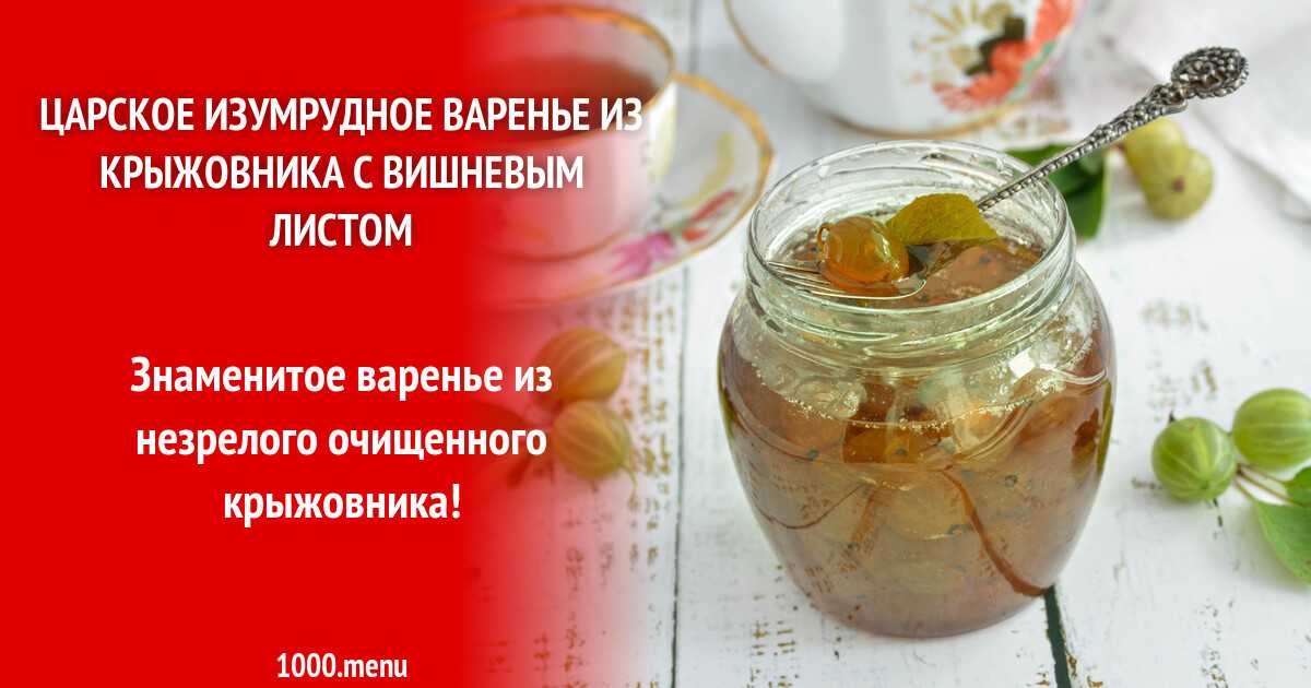 Варенье из красного крыжовника на зиму - 7 простых и вкусных рецептов с фото пошагово