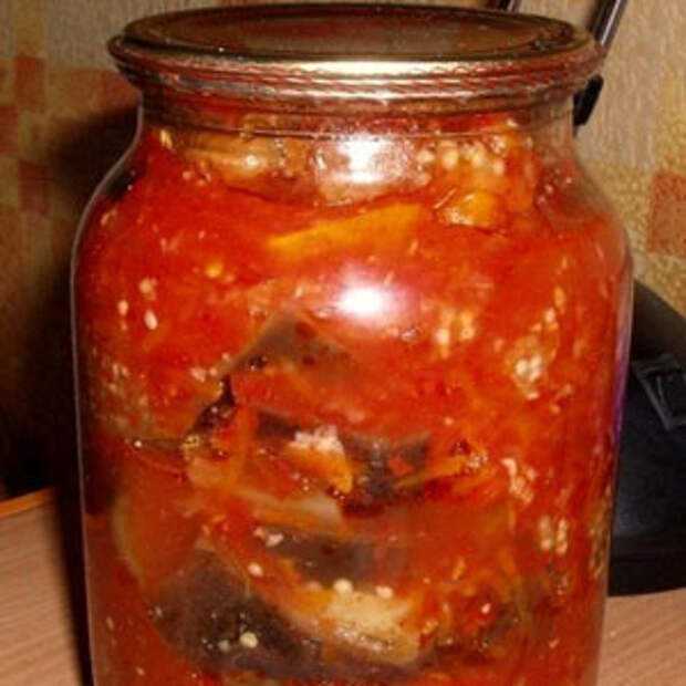 Баклажаны на зиму в томатной заливке