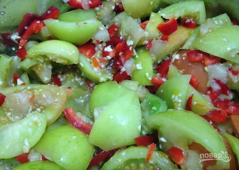 Салат из зеленых помидор на зиму без стерилизации