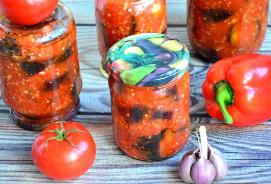 Баклажаны с помидорами на зиму: 10 лучших пошаговых рецептов приготовления