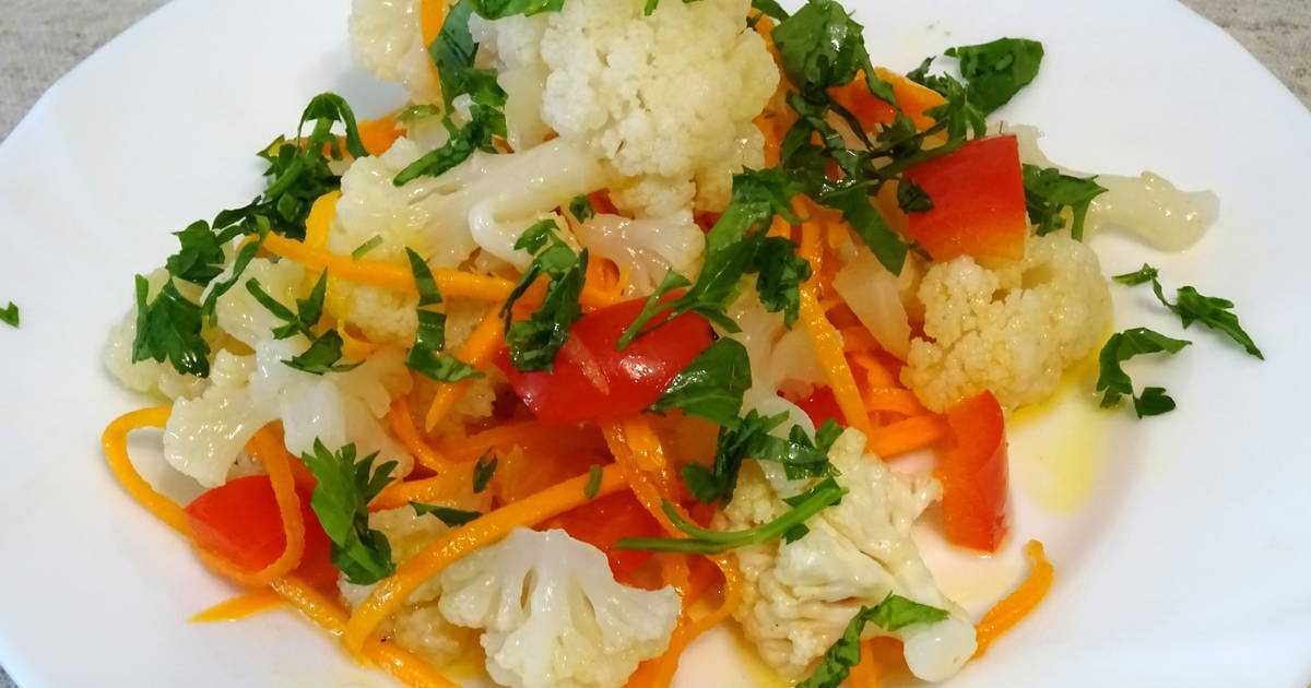 Салат из цветной капусты на зиму — рецепты «пальчики оближешь»