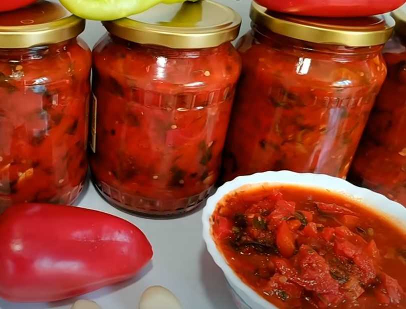 Закуска из помидоров с чесноком и болгарским перцем рецепт с фото пошагово и видео - 1000.menu