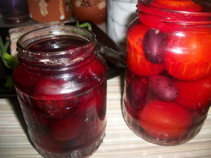 Как сделать помидоры со сливами. маринованные помидоры со сливами на зиму: рецепты с фото. условия для хранения консервации