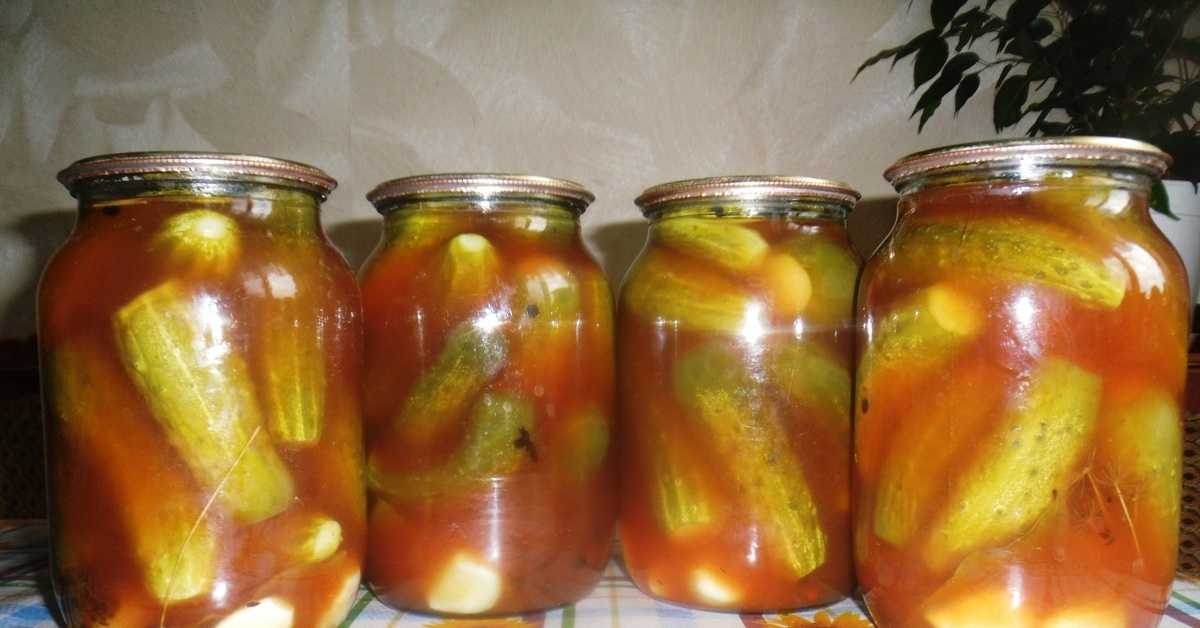 Как приготовить огурцы в томатном соке на зиму: 7 лучших рецептов