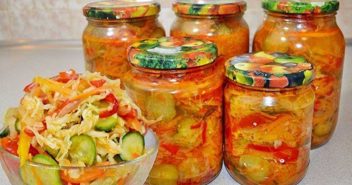 Салат из огурцов и перца на зиму — пошаговый рецепт с фото