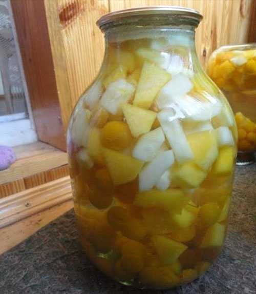 Кабачки как ананасы на зиму: с ананасовым сиропом, с алычой, с лимоном