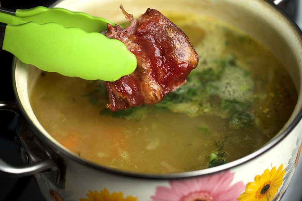 Гороховый суп с мясом и картошкой | фоторецепт