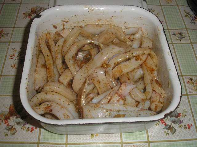 Кальмары, маринованные с луком и уксусом – 10 пошаговых фото в рецепте